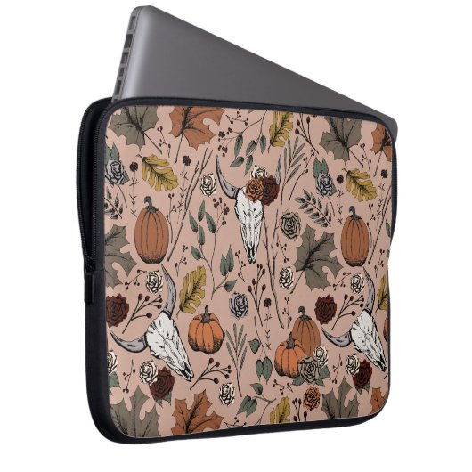 Western Fall Ernte und Kuhschädel rosa Laptopschutzhülle (Vorne Rechts)