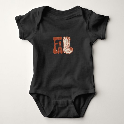 Western Fall Vibes Baby Strampler (Vorderseite)