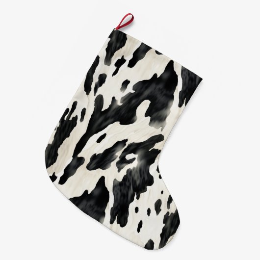Western Farm Animal Cow Country   Großer Weihnachtsstrumpf (Vorderansicht (hängend))