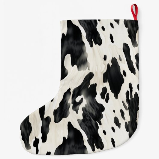 Western Farm Animal Cow Country Großer Weihnachtsstrumpf (Rückseite)