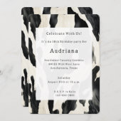 Western Farm Animal Cow Einladung (Vorne/Hinten)