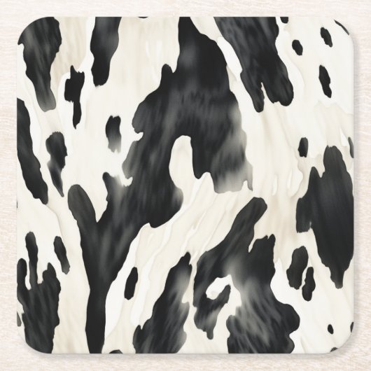 Western Farm Animal Cow Rechteckiger Pappuntersetzer (Vorderseite)