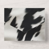 Western Farm Cowhide All In One Einladung (Rückseite)