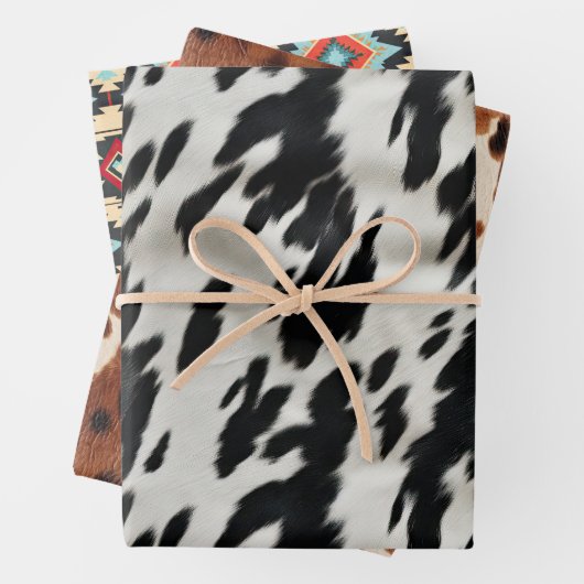 Western Farm Cowhide Geschenkpapier Set (Beispiel)