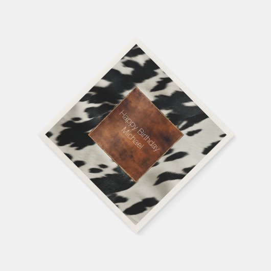 Western Farm Cowhide Serviette (Ecke)