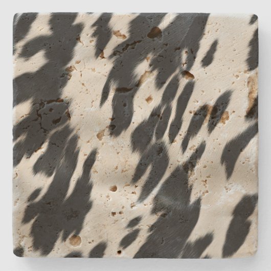 Western Farm Cowhide Steinuntersetzer (Vorderseite)