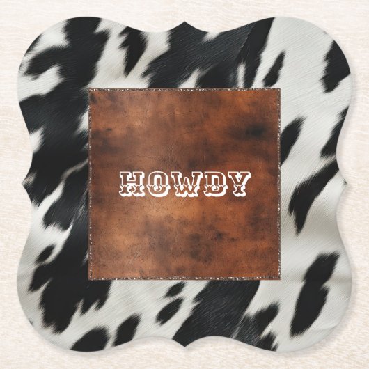 Western Farm Cowhide Untersetzer (Vorderseite)