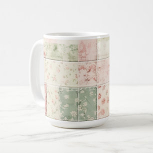Western Farm Mint Pink Blumenquilts Muster Kaffeetasse