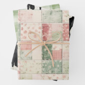Western Farm Mint Pink Floral Quilt Patterns Geschenkpapier Set (Beispiel)