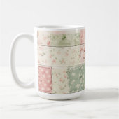 Western Farm Mint Pink Floral Quilt Patterns Kaffeetasse (Links)