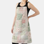 Western Farm Mint Pink Floral Quilt Patterns Schürze (InSitu)