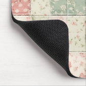 Western Farm Mint Rosa Blumen Quilt Muster Mousepad (Ecke)