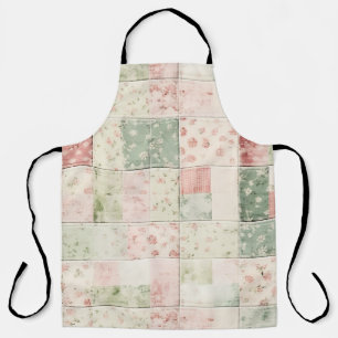 Western Farm Mint Rosa Blumenquilts Muster Schürze