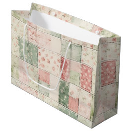 Western Farm Minze rosa Blumenmuster Große Geschenktüte