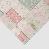 Western Farm Minze rosa Blumenmuster Seidenpapier (Ausschnitt)