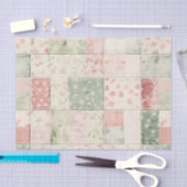 Western Farm Minze rosa Blumenmuster Seidenpapier (Handwerk)