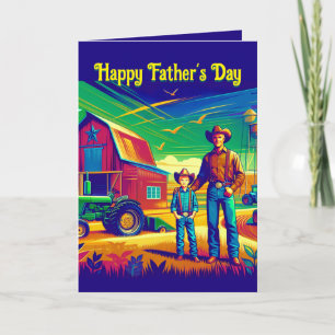 Western Farm Ranch Cowboys Custom Vatertag Karte