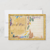 Western Feathers Gold Flat Recicard Dankeskarte (Vorderseite)