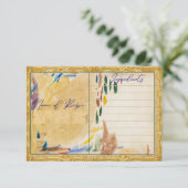 Western Feathers Gold Flat Recicard Dankeskarte (Stehend Vorderseite)