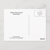 Western Fence Lizard Postkarte (Rückseite)