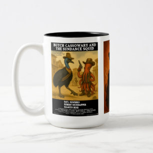 Western Filmplakat-Parodie Zweifarbige Tasse