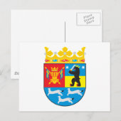 Western Finnland Wappen Postkarte (Vorne/Hinten)