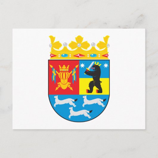 Western Finnland Wappen Postkarte (Vorderseite)