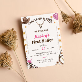 Western First Birthday Rodeo Einladung