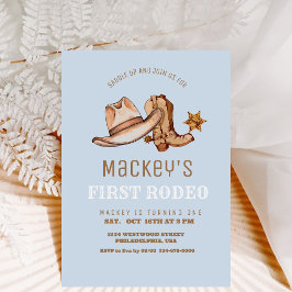 Western First Rodeo Cowboy Birthday Einladung
