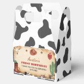 Western First Rodeo Cowboy Birthday Gefallen Box Geschenkschachtel (Geöffnet)