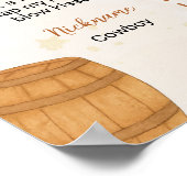 Western First Rodeo Cowboy Birthday Milestone Poster (Ecke)