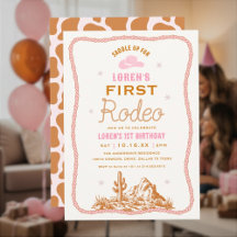 Western First Rodeo Cowgirl 1. Geburtstag