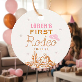 Western First Rodeo Cowgirl 1st Birthday Geschenkanhänger