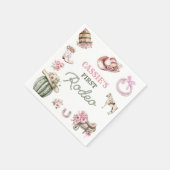 Western First Rodeo Cowgirl Birthday Napkins Serviette (Ecke)