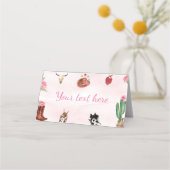 Western First Rodeo Cowgirl Platzkarte (Vorderseite)