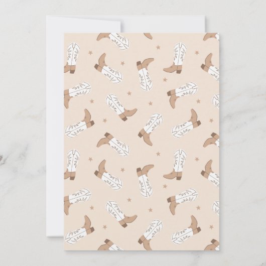 Western First Rodeo Geburtstag Einladung (Rückseite)