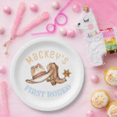 Western First Rodeo Geburtstagsparty-Platte Pappteller (Party)