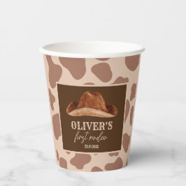 Western First Rodeo Wild West Cowboy 1. Geburtstag Pappbecher