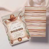 Western First Rodeo Wild West Cowboy Brown Einladung