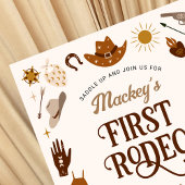 Western First Rodeo Wild West Cowboy Geburtstag Einladung