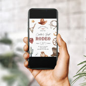 Western First Rodeo Wild West Cowboy Geburtstag Einladung