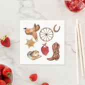 Western First Rodeo Wild West Cowboy Napkin Serviette (Beispiel)