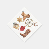 Western First Rodeo Wild West Cowboy Napkin Serviette (Ecke)