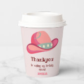 Western First Rodeo Wild West Cowgirl 1. Geburtsta Pappbecher (Rückseite)