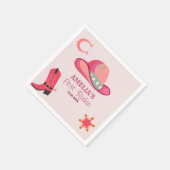 Western First Rodeo Wild West Cowgirl 1. Geburtsta Serviette (Ecke)