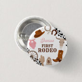 Western First Rodeo Wild West Girl Button (Vorne & Hinten)