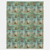 Western Fleece Blanket Rodeo Events mit Rope (Vorderseite)