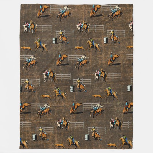 Western Fleece Blanket Rodeo Veranstaltungen auf b (Vorderseite)