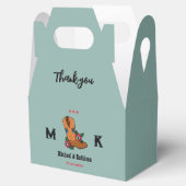 Western Floral Cowboy Boot Boho Country Wedding Geschenkschachtel (Geöffnet)