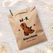 Western Floral Cowboy Boot Boho Country Wedding Geschenktütchen (Ausgeschnitten)